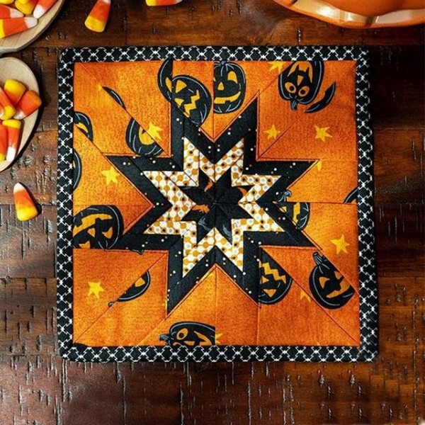 Halloween Hot Pad - Folded Star Guide Stencil - With Instructions