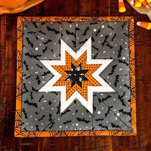 Halloween Hot Pad - Folded Star Guide Stencil - With Instructions