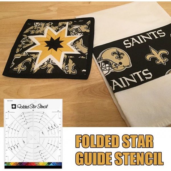 Halloween Hot Pad - Folded Star Guide Stencil - With Instructions