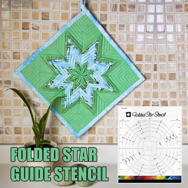 Halloween Hot Pad - Folded Star Guide Stencil - With Instructions