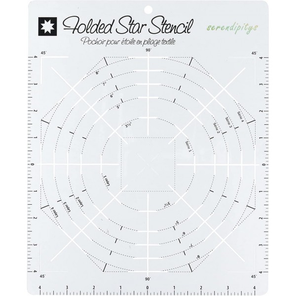 Halloween Hot Pad - Folded Star Guide Stencil - With Instructions