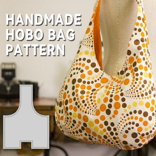 Handmade hobo bag Pattern Template