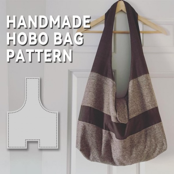 Handmade hobo bag Pattern Template