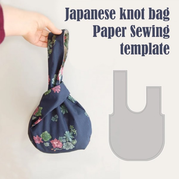 Japanese knot bag Sewing Pattern Template