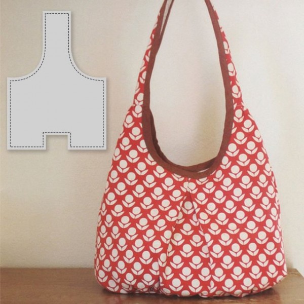 Handmade hobo bag Pattern Template