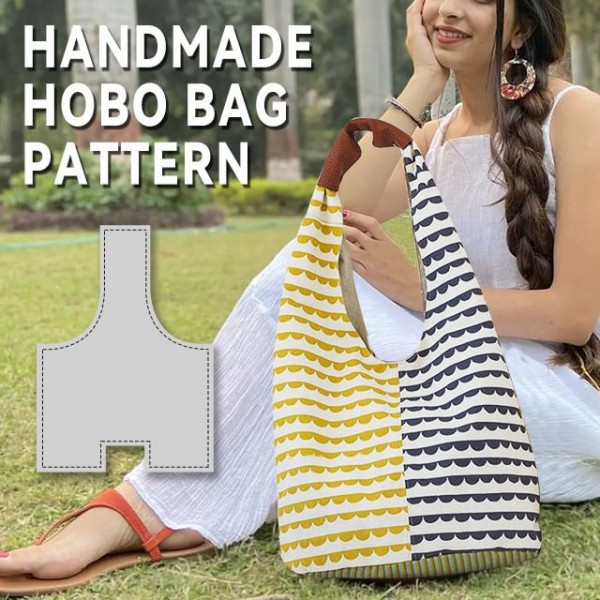 Handmade hobo bag Pattern Template