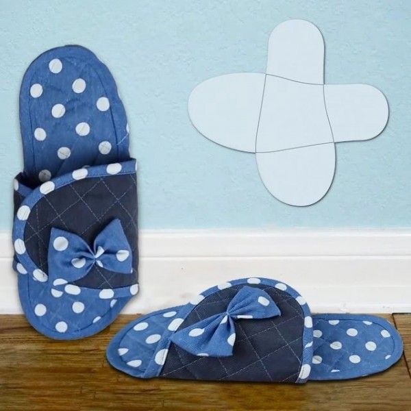 NEW IDEAS FOR FABRICS-SLIPPER PATTERN TEMPLATE