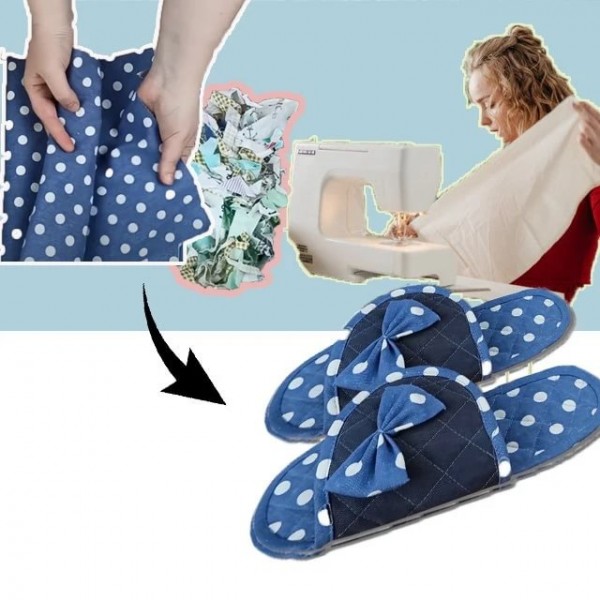 NEW IDEAS FOR FABRICS-SLIPPER PATTERN TEMPLATE