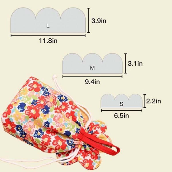 Flower drawstring storage bag