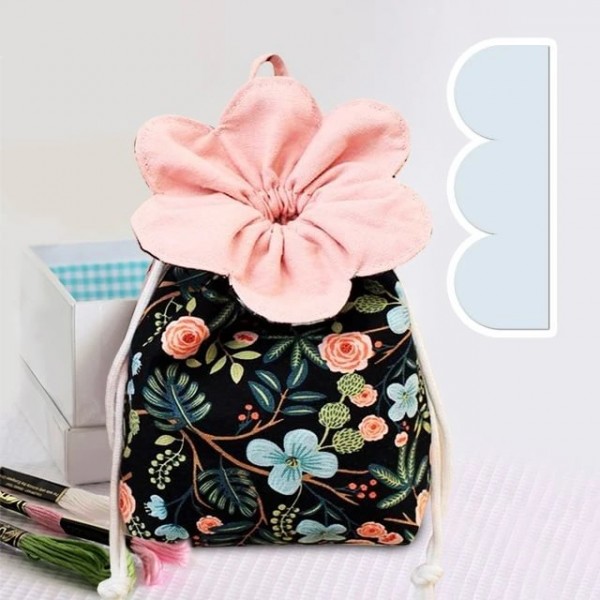 Flower drawstring storage bag