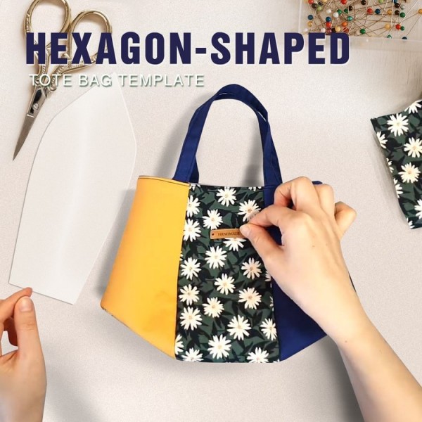 Hexagon-shaped Tote Bag Template (With Instructions)