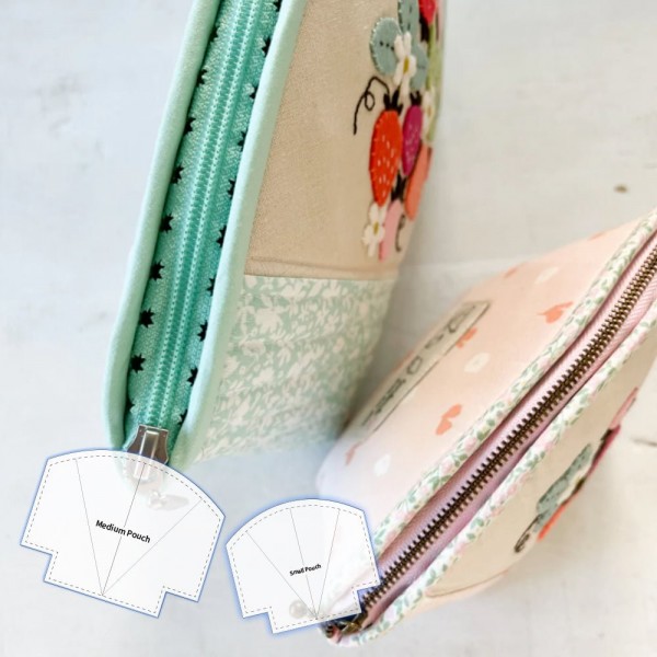 Scallops Zip Pouch Template Set (With Instructions)