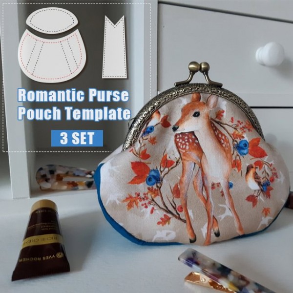 Romantic Purse Pouch Template Set