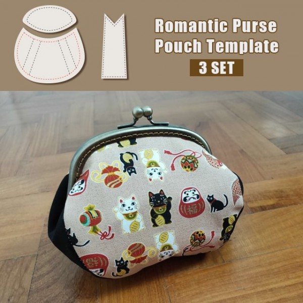 Romantic Purse Pouch Template Set