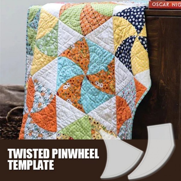 Twisted Pinwheel Template Cutting Ruler-2PCS (With Instructions)