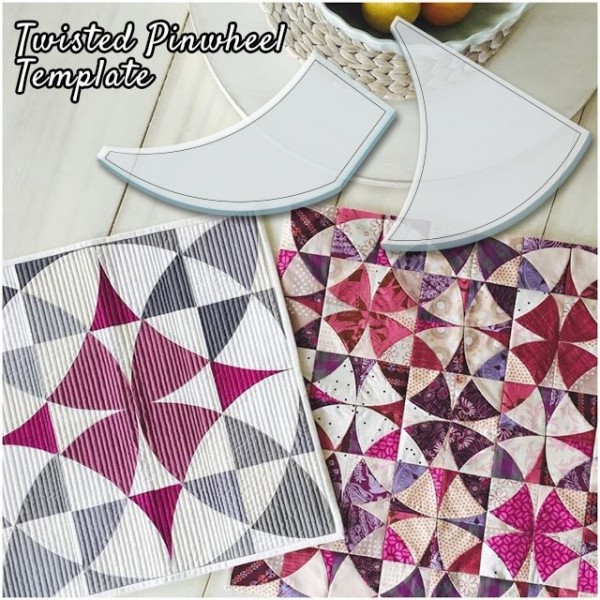 Twisted Pinwheel Template Cutting Ruler-2PCS (With Instructions)